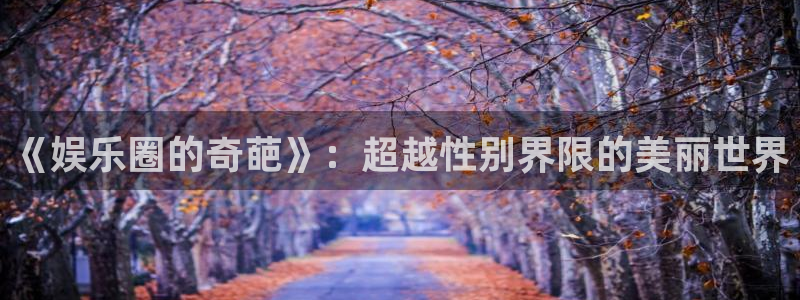 沐鸣2平台主管：《娱乐圈的奇葩》：超越性别界限的美丽世界